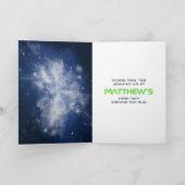 Outer Space First Birthday Bedankkaart (Binnen)