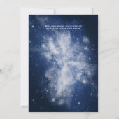 Outer Space First Birthday Invitation Kaart (Achterkant)