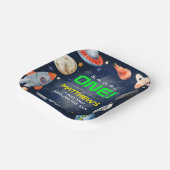 Outer Space First Birthday Papieren Bordje (Gebogen)