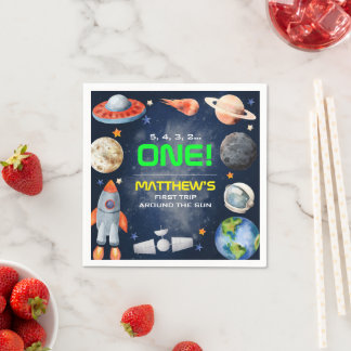 Outer Space First Birthday Servet