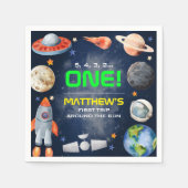 Outer Space First Birthday Servet (Voorkant)