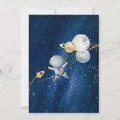 Outer Space First Trip Around the Sun 1st Birthday Kaart (Achterkant)