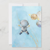 Outer Space First Trip Around the Sun 1st Birthday Kaart (Achterkant)