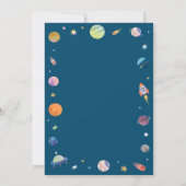 Outer Space Galaxy Baby Borrel Kaart (Achterkant)