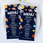 Outer Space Galaxy Baby shower Voedsel Menu