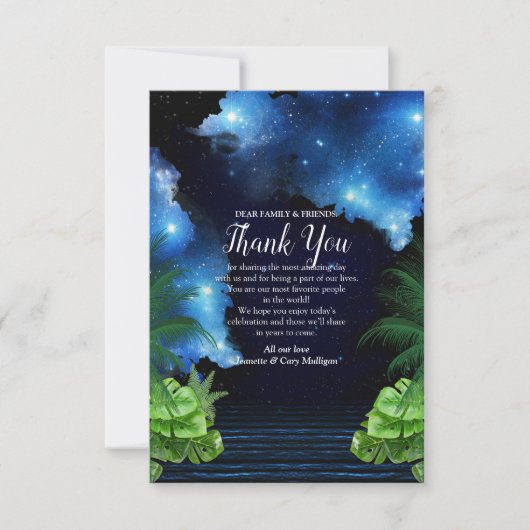 Outer Space Galaxy dank je wel kaart (Voorkant)