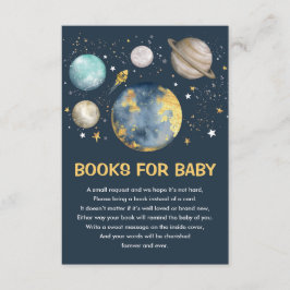 Outer Space Galaxy Maan Sterren Boeken voor Baby B Informatiekaartje