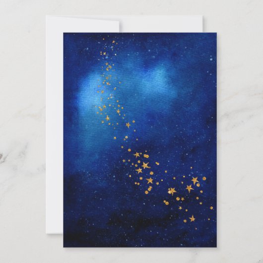 Outer Space Galaxy Starry eerst vieren baby sho Kaart (Achterkant)