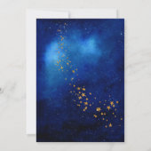 Outer Space Galaxy Starry eerste verjaardag baby f Kaart (Achterkant)