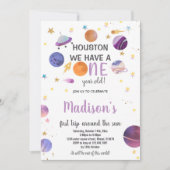 Outer Space Galaxy-thema voor meisjes Kaart (Voorkant)