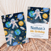 Outer Space Galaxy Verjaardag Kaart