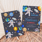 Outer Space Galaxy Verjaardag Kaart