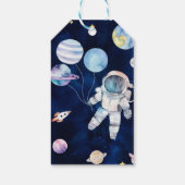 Outer Space Galaxy Verjaardagsfeestje Dank u Label Cadeaulabel (Achterkant)