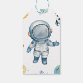 Outer Space Galaxy Verjaardagsfeestje Dank u Label Cadeaulabel (Achterkant)