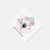 Outer Space Girl 1ste reis rond de zondag Servet (Hoek)