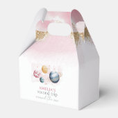 Outer Space Girl Verjaardag Galaxy Sterren Planete Bedankdoosjes (Achterkant)