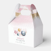 Outer Space Girl Verjaardag Galaxy Sterren Planete Bedankdoosjes (Voorkant Zijde)