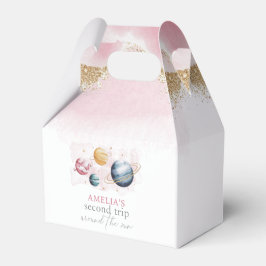 Outer Space Girl Verjaardag Galaxy Sterren Planete Bedankdoosjes