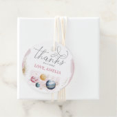 Outer Space Girl Verjaardag Galaxy Sterren Planete Bedankjes Labels (In situ)