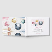 Outer Space Girl Verjaardag Galaxy Sterren Planete Gastenboek (Volledig)