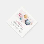 Outer Space Girl Verjaardag Galaxy Sterren Planete Servet (Hoek)