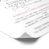 Outer Space Girl Verjaardag Galaxy Time Capsule Poster (Hoek)