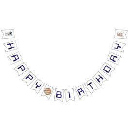 Outer Space Happy Birthday Bunting Flags-borden Vlaggetjes