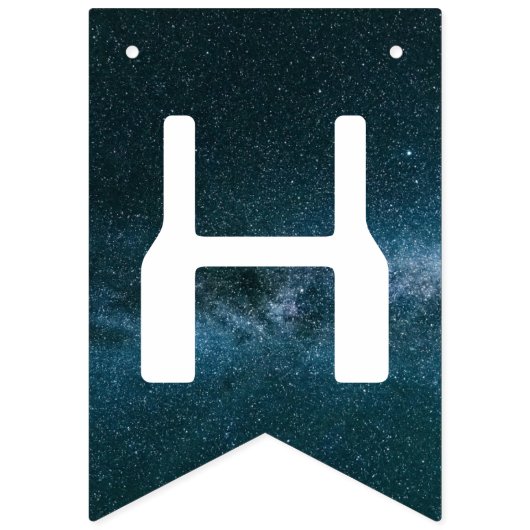 Outer Space Happy Birthday Bunting Flags-borden Vlaggetjes (Tweede vlag)