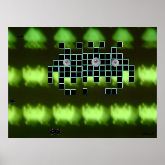 Outer Space Invader Kingdom Poster (Voorkant)