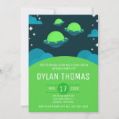 Outer Space Kids Uitnodiging voor verjaardagsfeest (Voorkant)