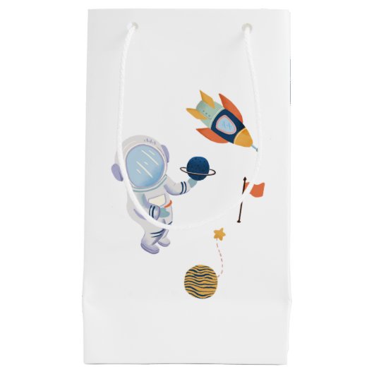 Outer Space Kids Verjaardagsfeestje Gift Bag Klein Cadeauzakje (Voorkant)