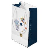 Outer Space Kids Verjaardagsfeestje Gift Bag Klein Cadeauzakje (Voorkant Gekanteld)