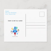 Outer Space Kittens Kat Astronaut Kinderen Verjaar Uitnodiging Briefkaart (Achterkant)