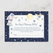 Outer Space Mama's Belly Size Douche Spel | Wit Informatiekaartje (Voorkant)