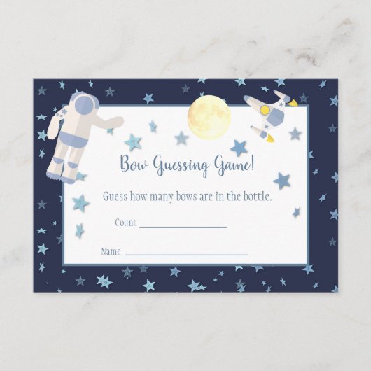 Outer Space Midnight Guess spel | Wit Informatiekaartje (Voorkant)