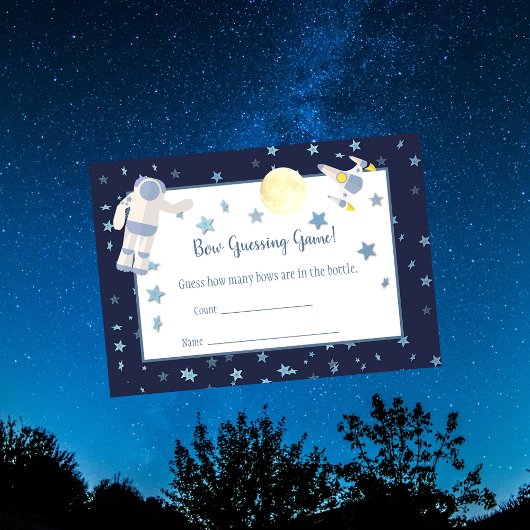 Outer Space Midnight Guess spel | Wit Informatiekaartje