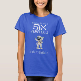 Outer Space Mom van het Birthday Boy Shirt