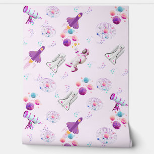 Outer Space Nursery Wallpaper Behang