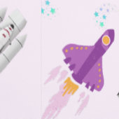 Outer Space Nursery Wallpaper Behang (Zoom)