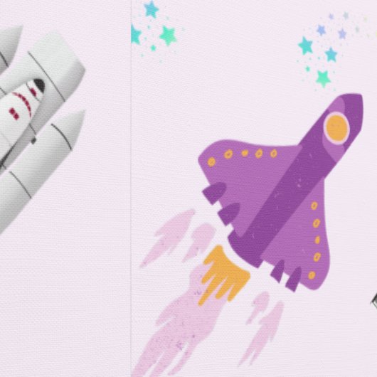 Outer Space Nursery Wallpaper Behang (Zoom)