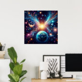 Outer Space on a  Vividly Detailed 24x24 Wall Poster (Thuiskantoor)