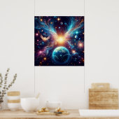 Outer Space on a  Vividly Detailed 24x24 Wall Poster (Keuken)