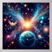 Outer Space on a  Vividly Detailed 24x24 Wall Poster (Voorkant)