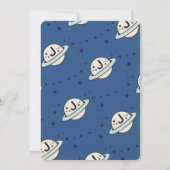 Outer Space Out of this World 1st Birthday Kaart (Achterkant)