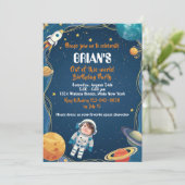 Outer Space Out of this World Verjaardag Kaart (Staand voorkant)