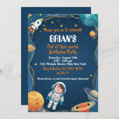 Outer Space Out of this World Verjaardag Kaart (Voorkant / Achterkant)