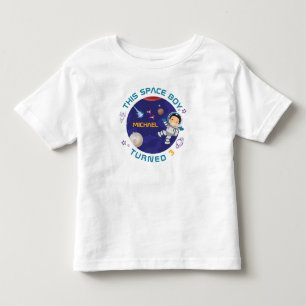 Outer Space Personalized Moon Stars Astronaut Kinder Shirts