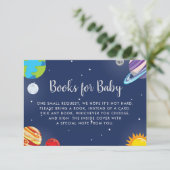 Outer Space Planet Galaxy Baby shower Boek Verzoek Informatiekaartje (Staand voorkant)