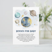Outer Space Planet Galaxy Moon Star Boeken voor Ba Informatiekaartje (Staand voorkant)