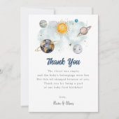 Outer Space Planet Galaxy Verjaardag Dankjewel Kaa (Voorkant)